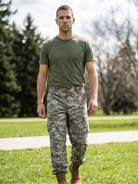 EUC - Military Issued Fatigue Pants- with adjustable waist & length - Size Large